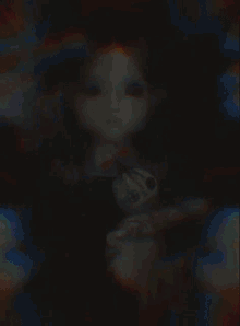Gif animé gothique fille poupée